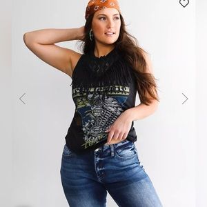 Affliction American Customs Eagle Shine Tank Top Size: Medium